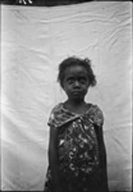 Portrait of a little girl of Lifou island