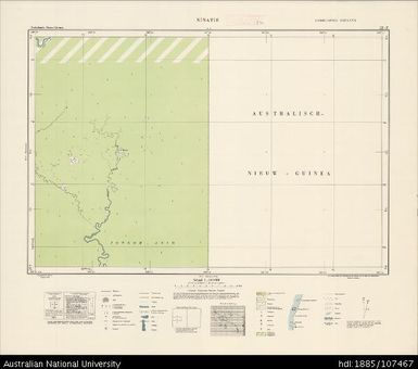 Indonesia, Western New Guinea, Ninatie, Series: Nederlands-Nieuw-Guinea, Sheet 22-Z, 1956, 1:100 000