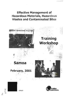 Effective management of hazardous materials, hazardous wastes and contaminated sites - Training Workshop Programme