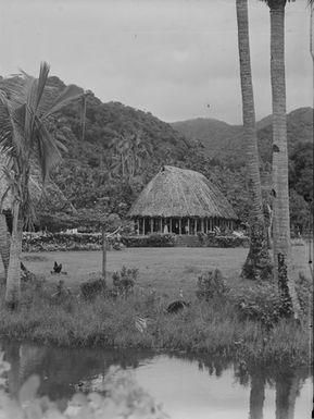 [Dwelling, mountains and trees]