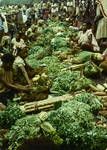 Market garden produce offered for sale at Goroka market, 1964