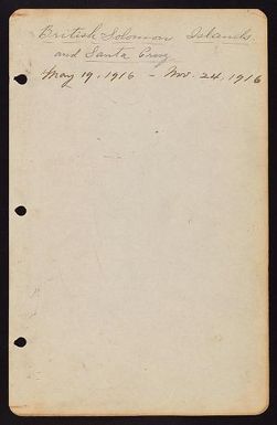 Diary, 1916
