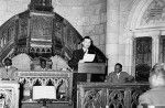 Rev. Barnaud reading the declaration of autonomy during the Synod of the Evangelical church of New Caledonia and of Loyaly Islands