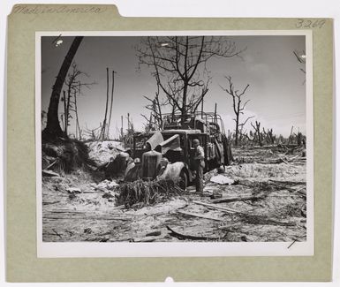 Photograph of Coast Guardsman Examining American-Made Truck