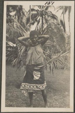 A mission girl, New Britain Island, Papua New Guinea, probably 1916