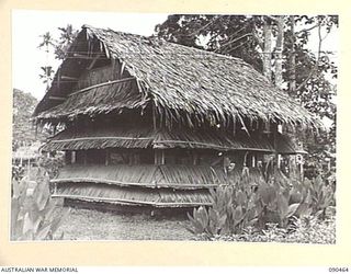LAE, NEW GUINEA. 1945-04-08. THE NEW SLEEPING QUARTERS FOR THE BRIGADIER ROYAL ARTILLERY, HEADQUARTERS FIRST ARMY