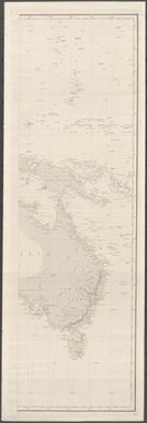 [Map of Eastern Australia including Tasmania with New Guinea, Caroline Islands and the Mariana Islands]