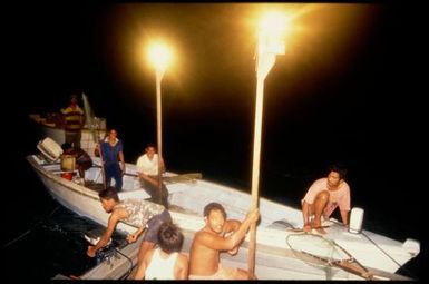 Night fishing, Manihiki, Cook Islands