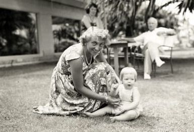 Margaret Truman with Kate Conniff, Coconut Island, Hawaii