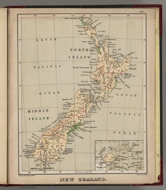 New Zealand. W. Swan Sonnenschein & Allen's Plastic School Atlas. (inset) Fiji or Feedjee Is.