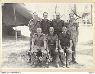 TOROKINA, BOUGAINVILLE. 1945-10-12. MEMBERS OF THE CAMP STAFF, HEADQUARTERS 3 DIVISION