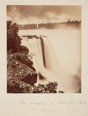 The Canadian or Horseshoe Falls, Niagara. From the album: Views of New Zealand Scenery/Views of England, N. America, Hawaii and N.Z.