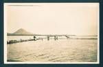 Ravuvu Baths at high tide with Matupi island behind and the South Daughter [Turagunan] hill, Rabaul, New Guinea, c1929 to 1931