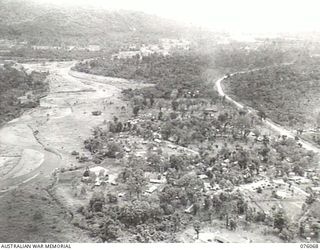 LAE, NEW GUINEA. 1944-09-19. AN AERIAL VIEW OF HEADQUARTERS, NEW GUINEA FORCE
