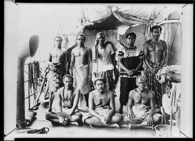 Namulau'ulu Lavaki Mamoe and other chiefs, aboard a German warship
