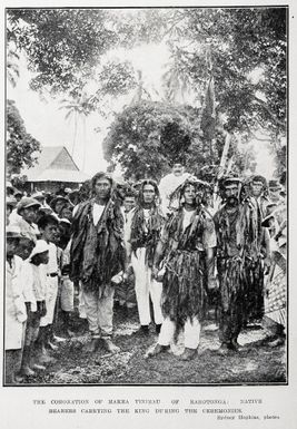 The coronation of Makea Tinirau of Rarotonga