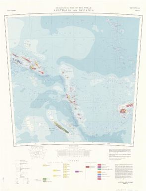 Geological map of the world Australia and Oceania (Sheet 8)