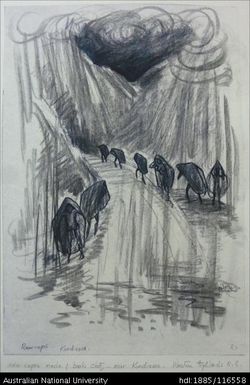 Rain capes made of bark cloth near Kundiawa Western Highlands [Chimbu]