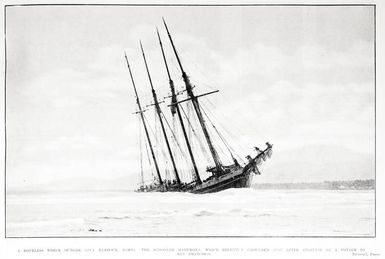 A hopeless wreck outside Apia harbour Samoa: the schooner Mahukona, which recently grounded just after starting on a voyage to San Francisco