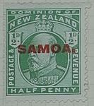 Stamp: New Zealand - Samoa Half Penny