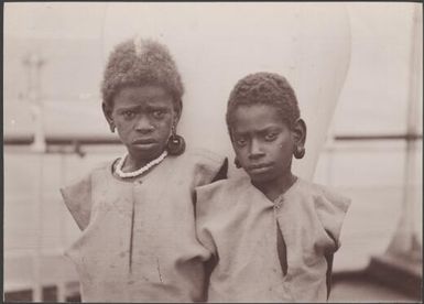 Two Santa Cruz boys, Santa Cruz, Solomon Islands, 1906 / J.W. Beattie