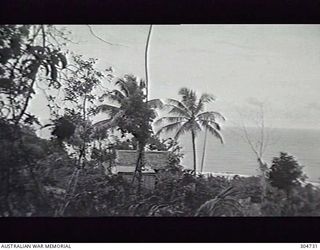 ANIR (FENI), BRITISH SOLOMON ISLANDS PROTECTORATE. 1941-03. THE BUILDING HOUSING THE COASTWATCHERS' POST. (NAVAL HISTORICAL COLLECTION)