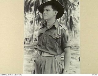 SIAR-NAGADA, NEW GUINEA. 1944-09-08. QX35527 WARRANT OFFICER II, D.S. LOWNDES, MM COMPANY SERGEANT MAJOR, D COMPANY, 61ST INFANTRY BATTALION, "THE QUEENSLAND CAMERON HIGHLANDERS"