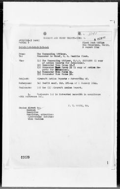 COM AIR GR 35 - ACA Report #2 - Bombing and Strafing Mission Against Guam Island, Marianas on 7/14/44