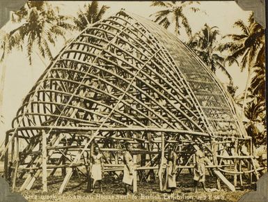 Frame work of Samoan House sent to British Exhibition