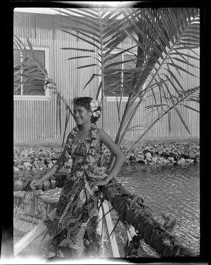 Unidentified young Samoan woman, Satapuala, Upolu, Samoa