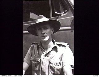 BISIATABU, NEW GUINEA. 1943-10-26. NX144207 LIEUTENANT R. D. NEWMAN, SECOND IN CHARGE, DEPOT COMPANY, 1ST PAPUAN INFANTRY BATTALION