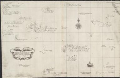 Carta particolare del mare del Sur che comincia con l'Isole di Salamone e finiscie con la costa di Lima nel'Peru : la longitudino comincia da l'Isola di Pico d'Asores, Asia Carta, XXIII / A.F. Lucini fece