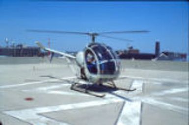 Two photographs of the helicopter used by Harold Kramer, Dayton, Ohio, 1979