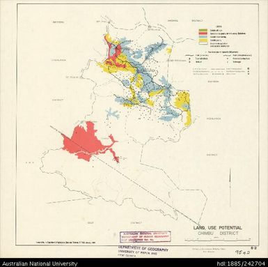 Papua New Guinea, Land Use Potential Chimbu District, Sheet 8.2, 1969, 1:1 584 000