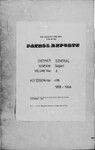 Patrol Reports. Central District, Sogeri, 1958-1959
