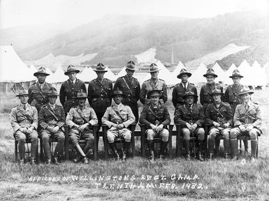 Officers of Wellington Regiment, Trentham Army Camp