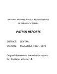 Patrol Reports. Central District, Magarida, 1972-1973