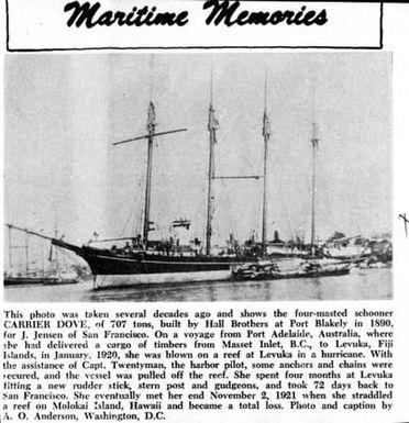Schooner Carrier Dove