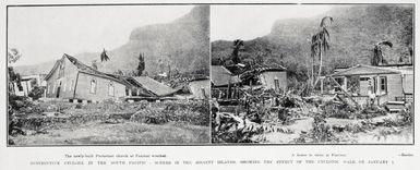 Destructive Cyclone in the South Pacific: Scenes in the Society Islands Showing The Effect of the Cyclonic Gale on January 1