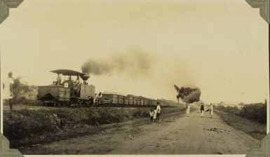 Sugar train at Lautoka, Fiji, 1928