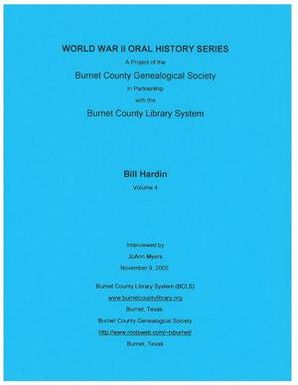 Oral History Interview with Bill Hardin, November 9, 2005
