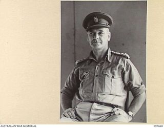 LAE, NEW GUINEA. 1945-10-04. COLONEL D.B. FARGHER, QUARTERMASTER SECTION, HEADQUARTERS FIRST ARMY