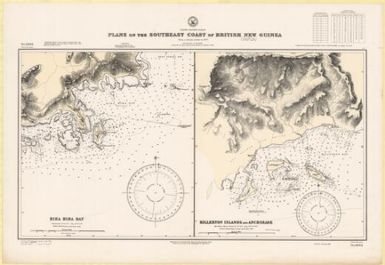 Plans on the southeast coast of British New Guinea (Papua), South Pacific Ocean : from a British survey in 1886 / Hydrographic Office, U.S. Navy