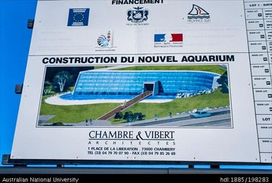 New Caledonia - Nouméa - Billboard - Construction du Novel Aquarium