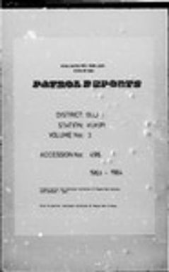 Patrol Reports. Gulf District, Kukipi, 1963-1964