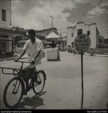 Man riding a bicycle