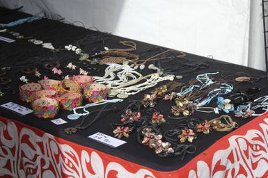 Tahitian handicrafts on display at Pasifika Festival, 2016.