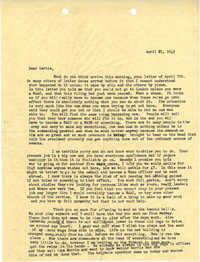 Letter from Sidney Jennings Legendre, April 21, 1943