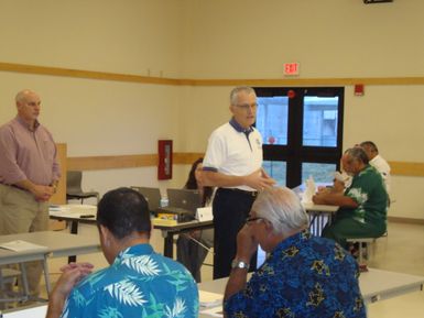 American Samoa, Dec. 7, 2010 -- Farley Howell, Region IX Federal Preparedness Coordinator answering questions during the 2011 American Samoa Training and Exercise Planning Workshop