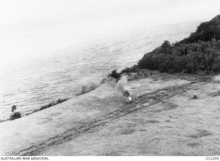 NEAR RURI BAY, NORTHERN BOUGAINVILLE ISLAND, SOLOMON ISLANDS. 1945-03-04. THREE JAPANESE TANKS INTENDED BY THE ENEMY FOR USE AS A SURPRISE WEAPON AGAINST AUSTRALIAN TROOPS FIGHTING IN THE NORTHERN ..